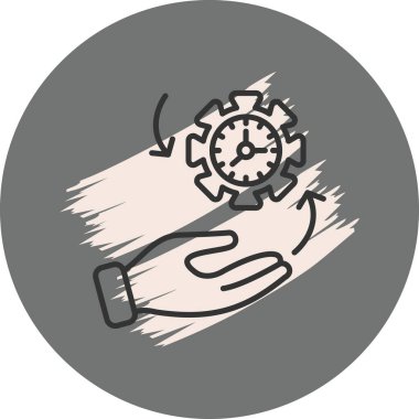 Zaman Yönetimi Eşsiz Düz Dijital Nesne Tasarımı