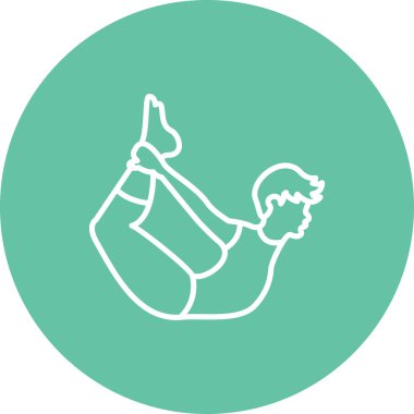 Baş Poz simgesi, yoga uygulamaları için uygun logo