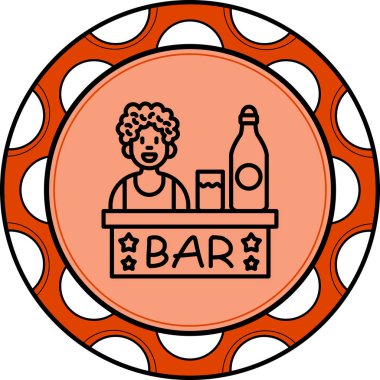 Bar Rafineri Zarif Vektör Sanat Nesnesi