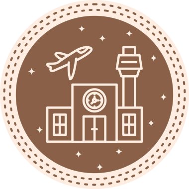 Modern havaalanı simgesinin vektör illüstrasyonu