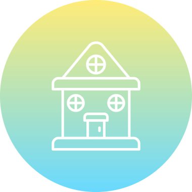 Emlak çizgisi simgesi, vektör illüstrasyonu