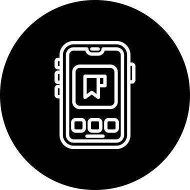 Mobil Kitap İşareti Entelektüel Asgari Arayüz Tasarımı Elemanı