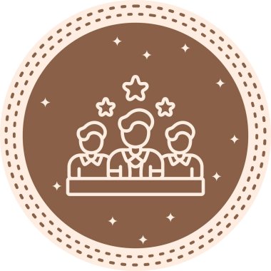 Takım Lideri Web simgesi vektör çizimi