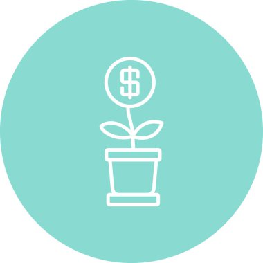 Yatırım konsepti simgesi, vektör illüstrasyonu basit tasarım