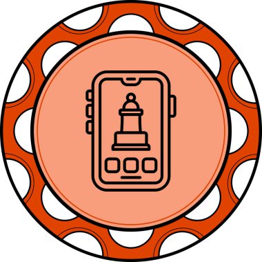 akıllı telefon simgesi, vektör illüstrasyonu basit tasarım