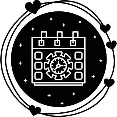 Son teslim tarihi web simgesi vektör illüstrasyonu