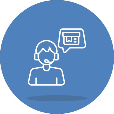 Müşteri destek hattı simgesi, vektör illüstrasyonu