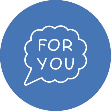 Konuşma balonu çizgisi simgesi, metin basit illüstrasyonlu web etiketi