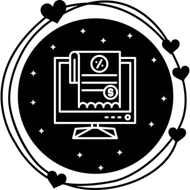 Beyaz Arkaplanda Fatura Simgesi olan Lcd Ekranı