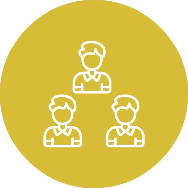 Katılımcı ağ simgesi vektör illüstrasyonu