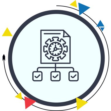 Proje web simgesi vektör illüstrasyonu