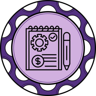 Proje Yönetimi web simgesi vektör illüstrasyonu