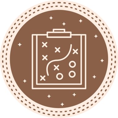 Strateji modern simgesinin vektör çizimi