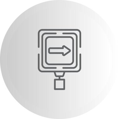 Tek Yönlü Web simgesi vektör illüstrasyonu