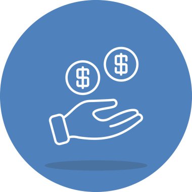 Tazminat web simgesi vektör illüstrasyonu