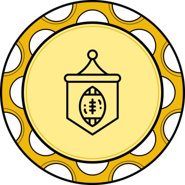 Pennant web simgesi vektör illüstrasyonu