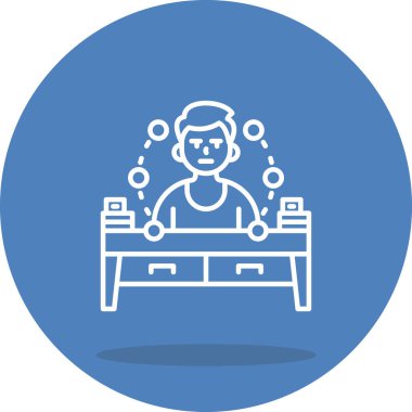 Dikkat dağıtma web simgesi vektör illüstrasyonu