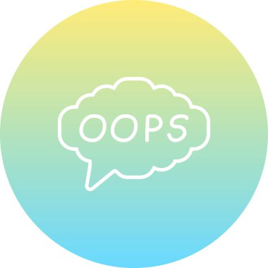 Oops Web simgesi vektör illüstrasyonu