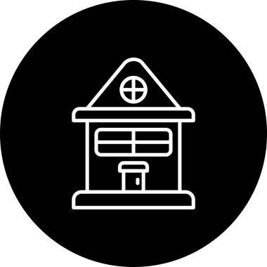 Emlak çizgisi simgesi, vektör illüstrasyonu