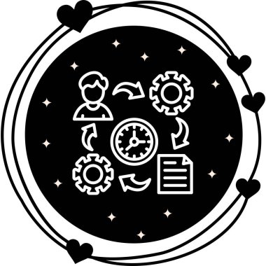 işlem web simgesi vektör illüstrasyonu