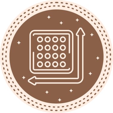 Matrix web simgesi vektör illüstrasyonu