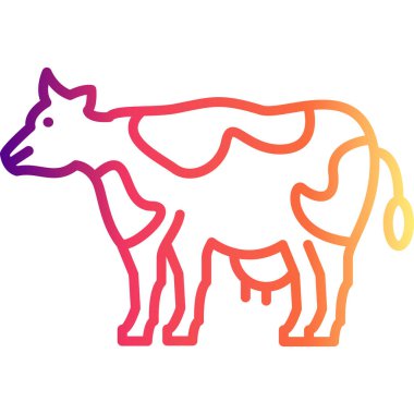 Cow web icon vector illustration