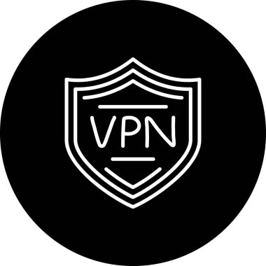 VPN web simgesi vektör illüstrasyonu        