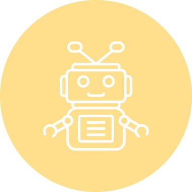 Bot web simgesi vektör illüstrasyonu