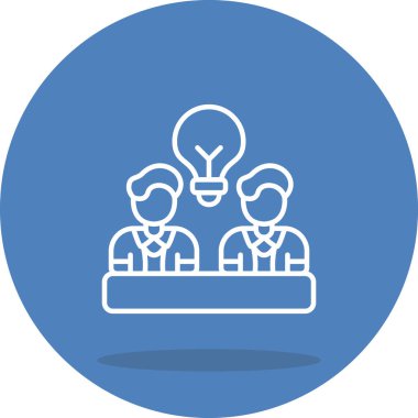 Beyin Fırtınası Web simgesi vektör illüstrasyonu