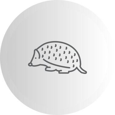 Kirpi simgesi vektör illüstrasyon tasarımı