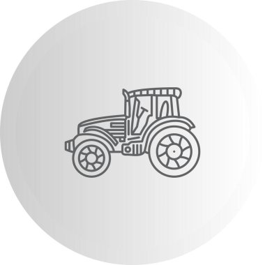 Traktör ağ simgesi vektör illüstrasyonu