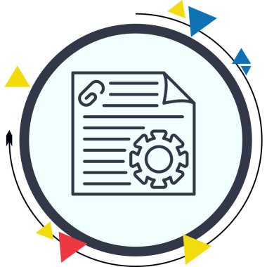 Proje web simgesi vektör illüstrasyonu