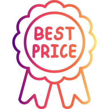 En İyi Fiyat düz simgesi, vektör, illüstrasyon