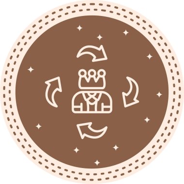 Mentor Web simgesi vektör illüstrasyonu