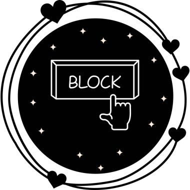 Blok ağ simgesi vektör illüstrasyonu