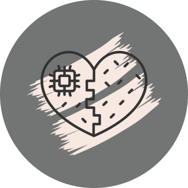 kalp web simgesi vektör illüstrasyonu