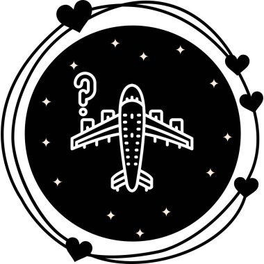 Bilinmeyen Uçuş Web simgesi vektör çizimi