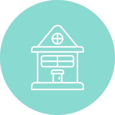 Emlak çizgisi simgesi, vektör illüstrasyonu