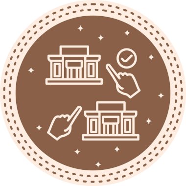 Seçim Web simgesi vektör illüstrasyonu