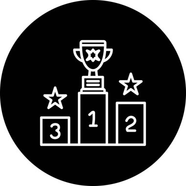 Podyum Web simgesi vektör illüstrasyonu