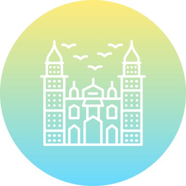 Morella Katedrali Web simgesi vektör illüstrasyonu