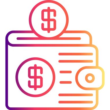 wallet icon, vector illustration simple design