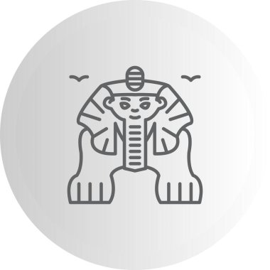 Büyük Sfenks web simgesi vektör illüstrasyonu