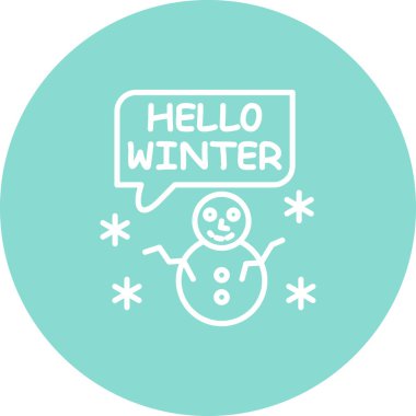 Kış web simgesi vektör illüstrasyonu