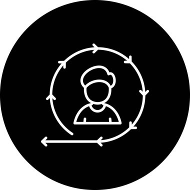 Süreklilik web simgesi vektör illüstrasyonu