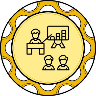 sunum web simgesi vektör illüstrasyonu