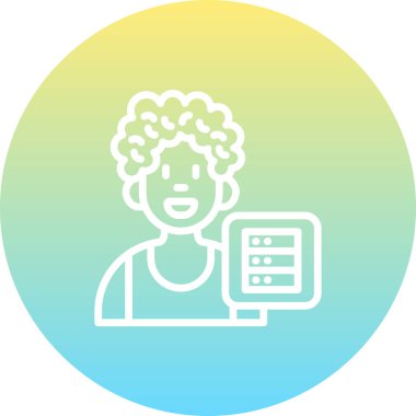 Kullanıcı Veritabanı Premium Çağdaş Düz Vektör Özelliği