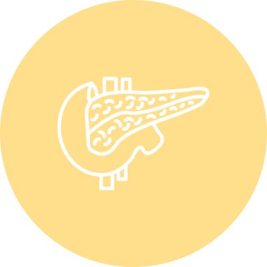 Pankreas web simgesi vektör çizimi