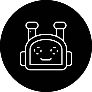 Bot web simgesi vektör illüstrasyonu