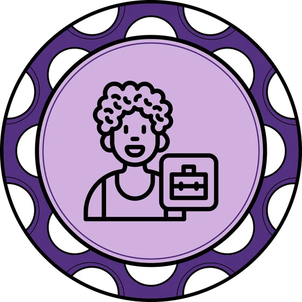 Kullanıcı Evrak Çantası Premium Çağdaş Düz Vektör Özelliği